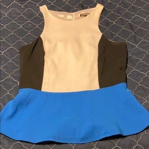 Color block peplum blouse